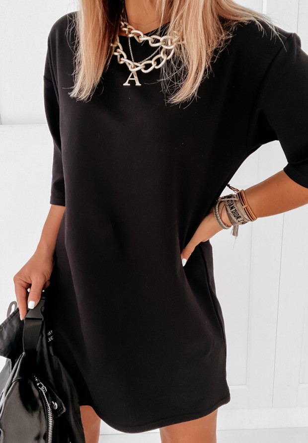 Sukienka tunika mini Federica czarna
