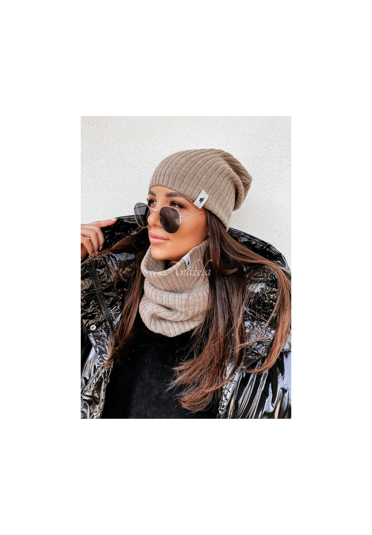 Striped Line mocha cap