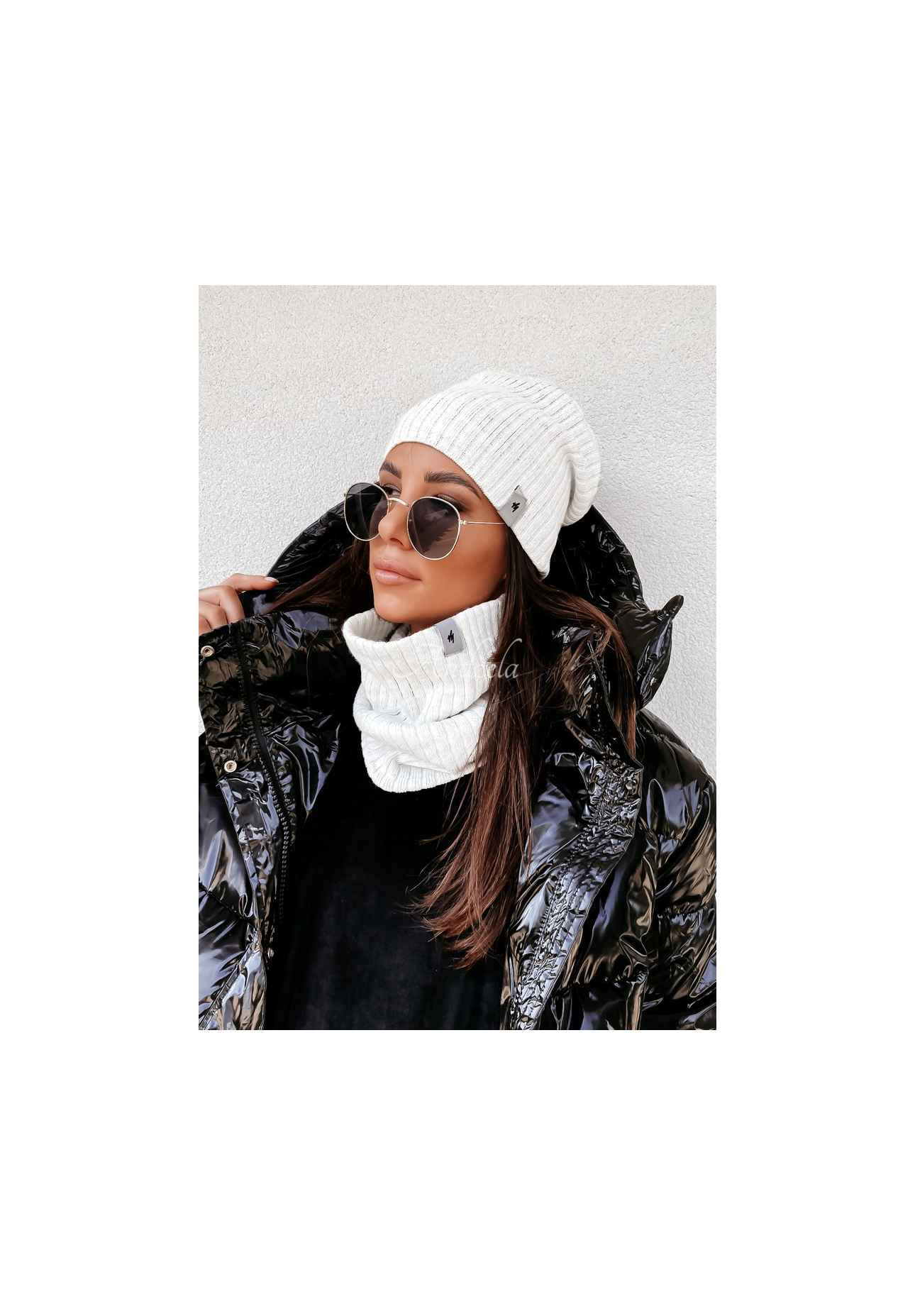 Striped Line cap white