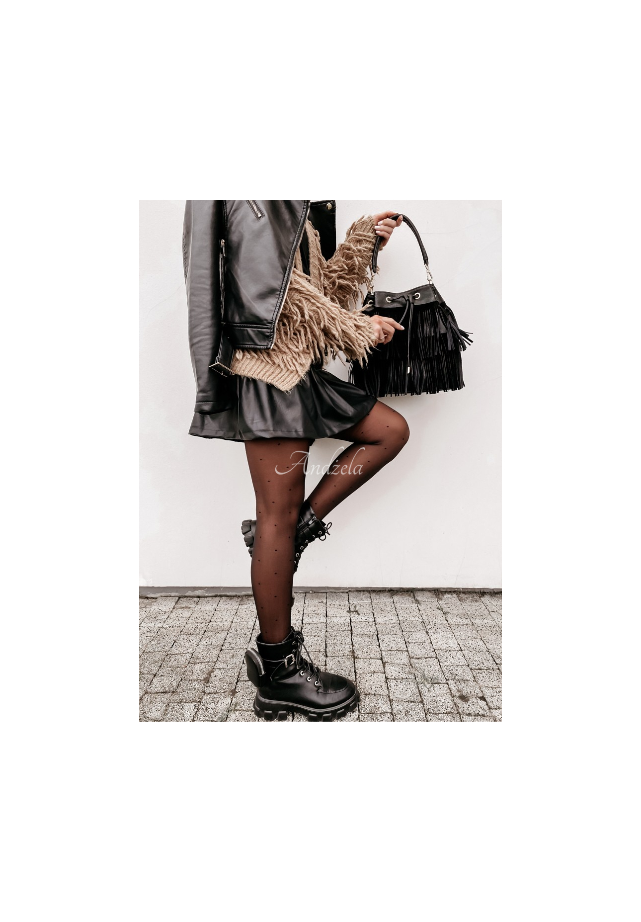 Puntina Dots black 20 den tights