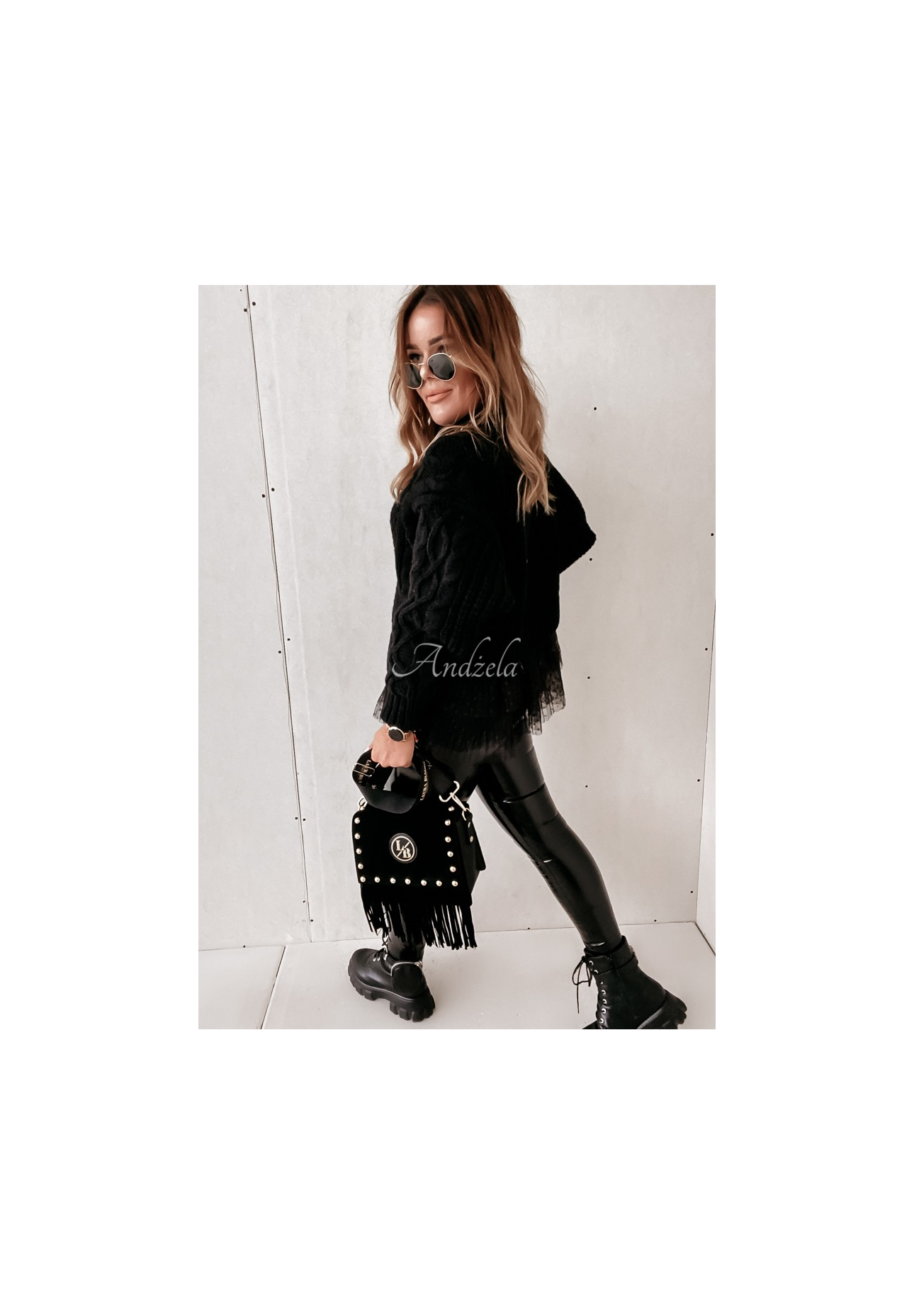 Sweater with tulle trim Cocomore Molly black