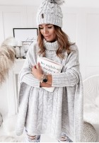 Sweter Ponczo Tarina Grey