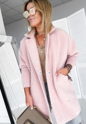 Royal alpaca oversize coat powder pink