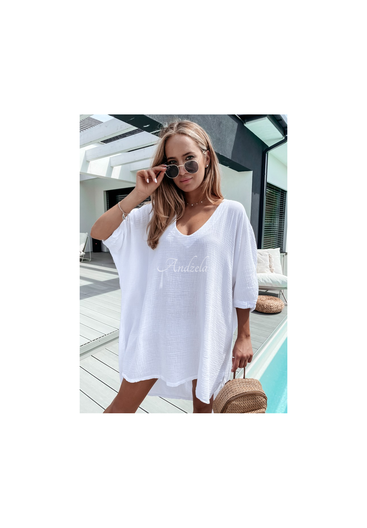 Muslin blouse Vistora white
