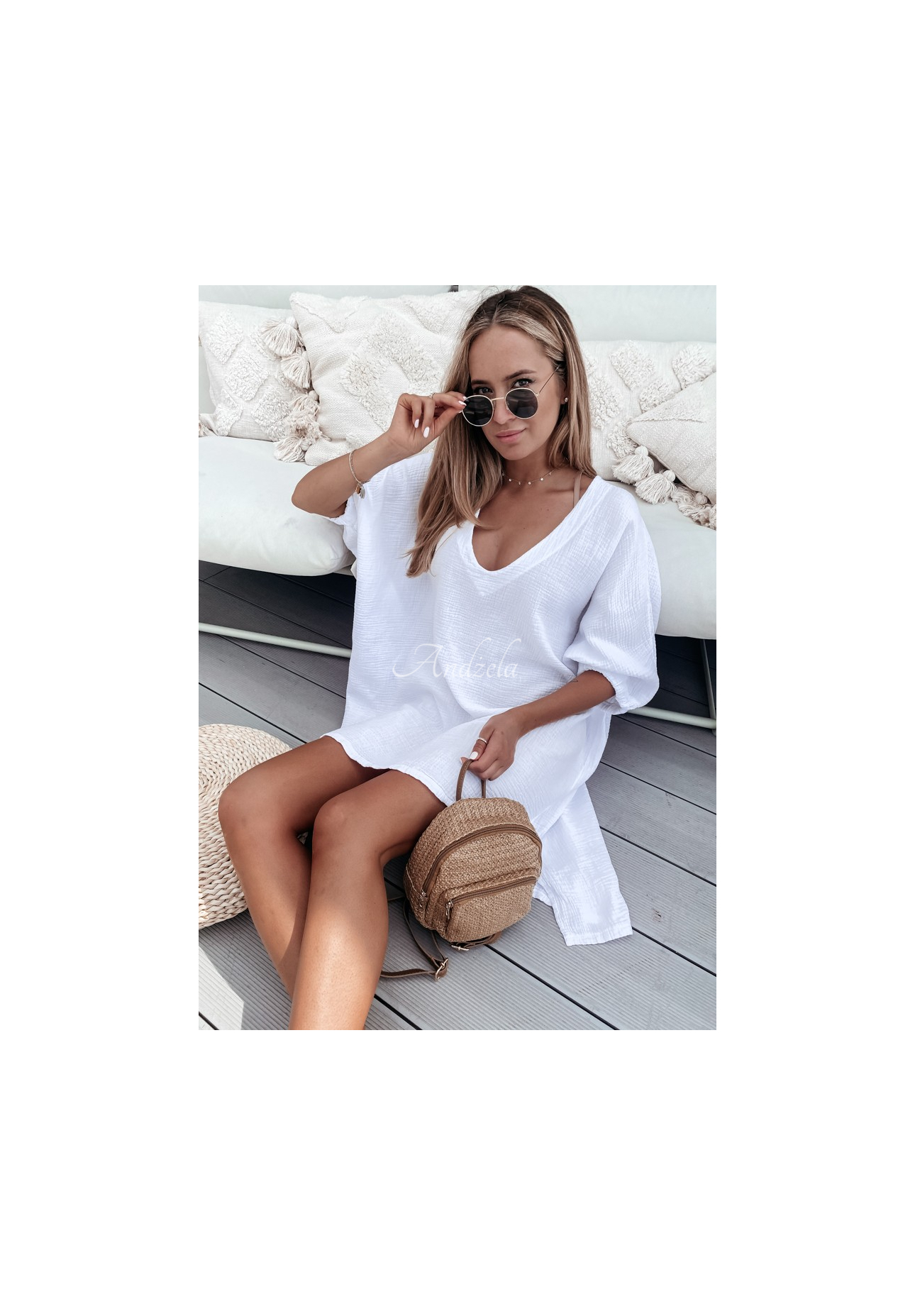 Muslin blouse Vistora white