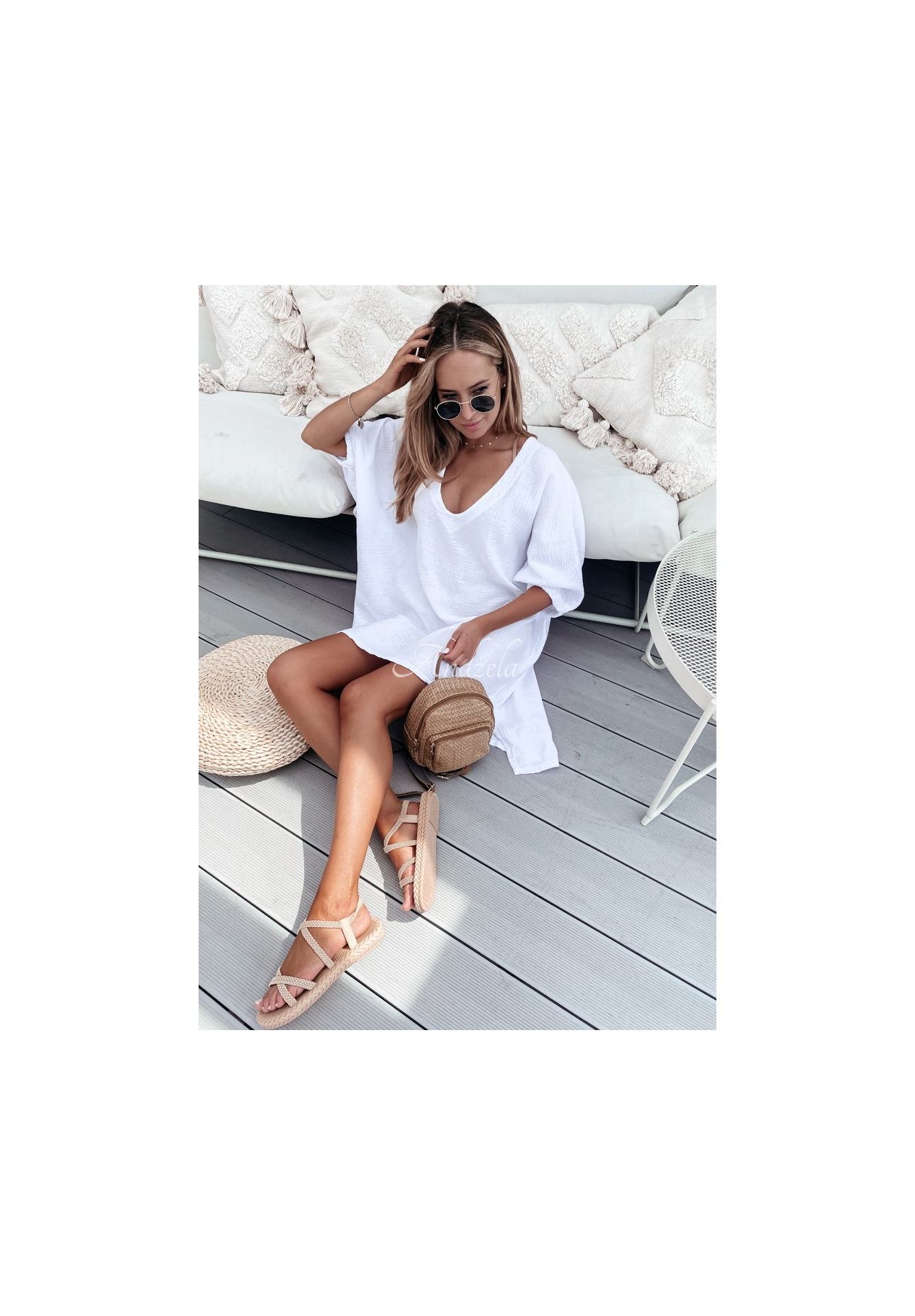 Muslin blouse Vistora white