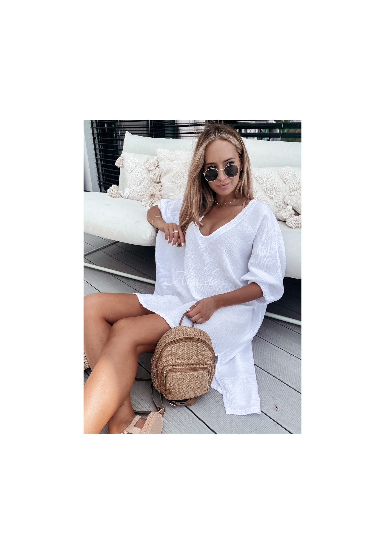 Muslin blouse Vistora white