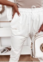 Spodnie Dresowe Love White