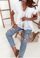 Bluzka Boho Nisa White