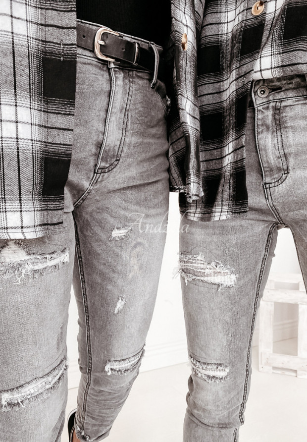 Spodnie jeansowe Loreno szare