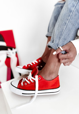 Conves red sneakers