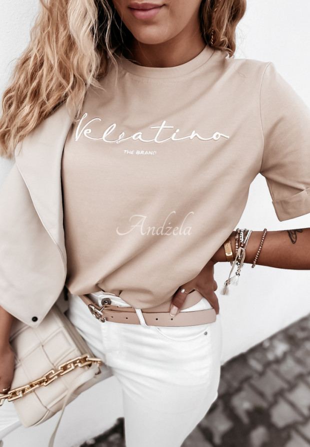 T-shirt Velsatino Brand Beige