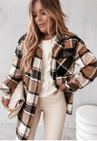 Płaszcz Krata Birno Black&Camel