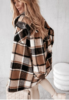 Płaszcz Krata Birno Black&Camel