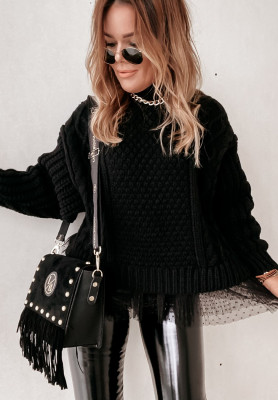 Sweater with tulle trim Cocomore Molly black