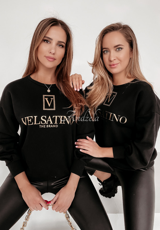 Bluza z napisem Velsatino Brand czarna