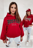 Bluza z kapturem Boston czerwona