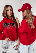 Bluza z kapturem Boston czerwona