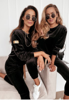 Welurowy komplet Amma czarny