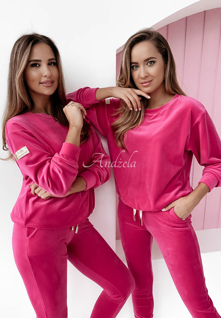 Amma fuchsia velour set