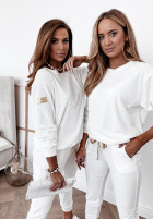 Welurowy komplet Amma ecru