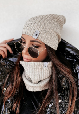 Striped cap Line beige