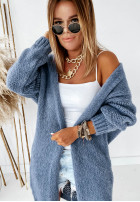 Długi dzianinowy kardigan Bueno niebieski