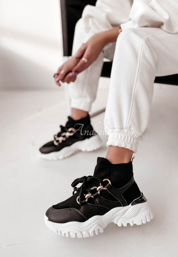 Sneakersy Jasper biało-czarne