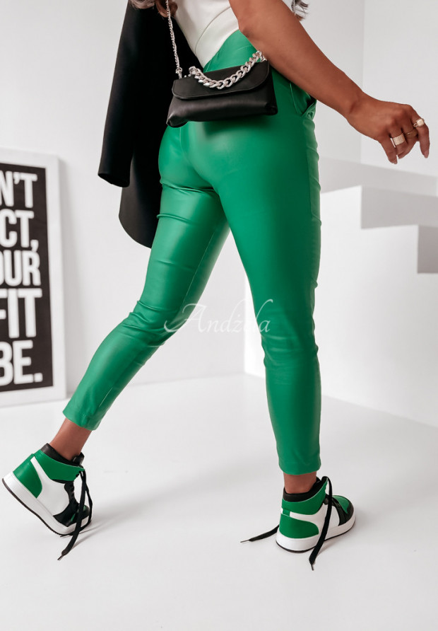 Spodnie woskowane Belemi zielone