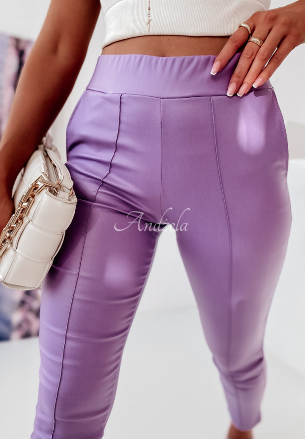 Spodnie woskowane Belemi fioletowe