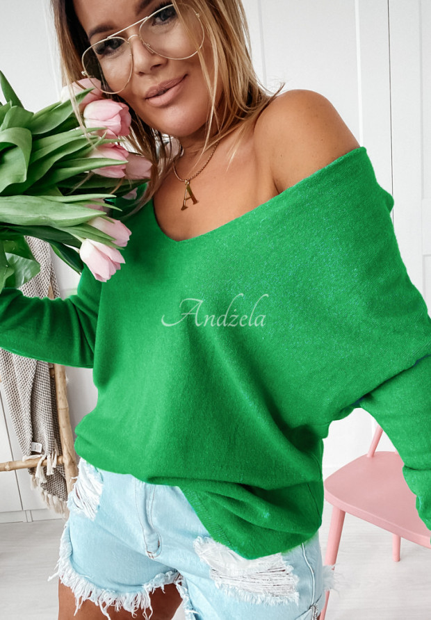 Lekki sweter Parma zielony