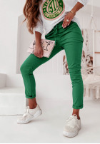 Spodnie materiałowe Wind zielone