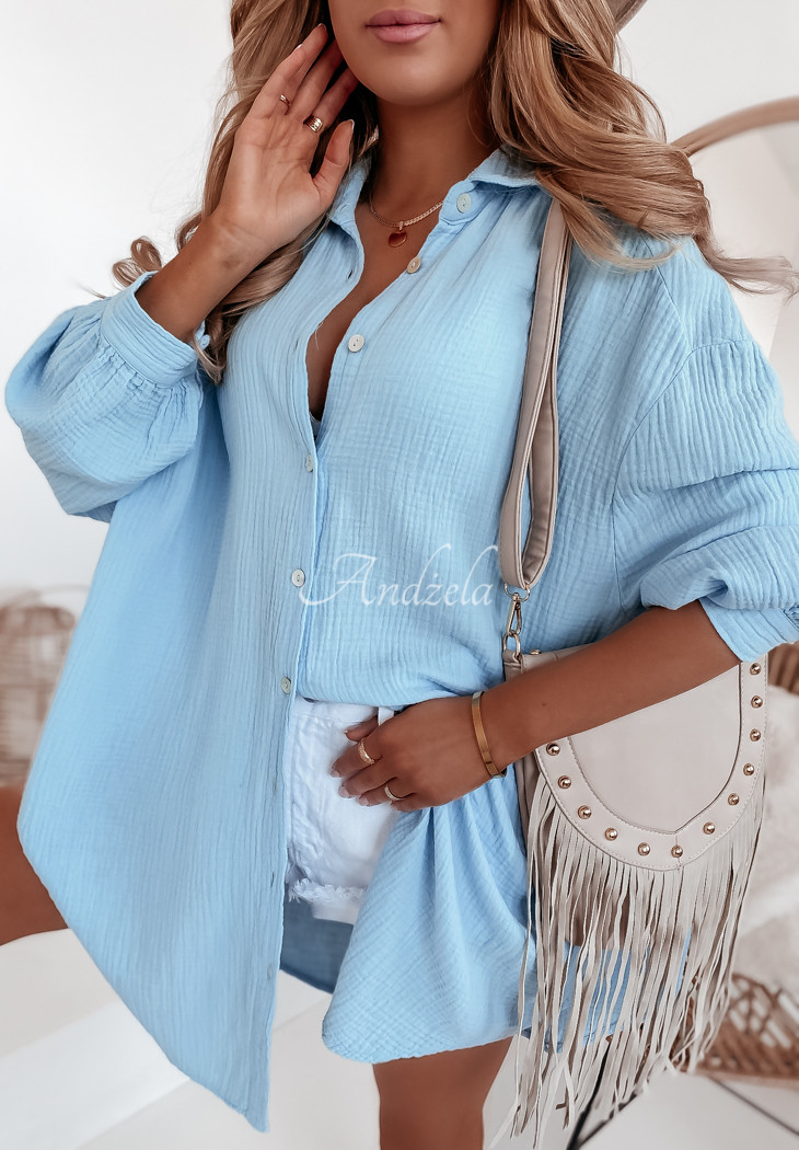 Avery muslin blue shirt