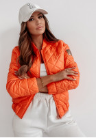 Pikowana kurtka bomberka Bessa pomarańczowa