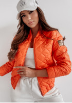 Pikowana kurtka bomberka Bessa pomarańczowa