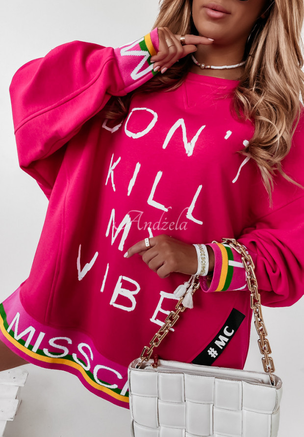 Bluza z nadrukiem MC Vibe różowa