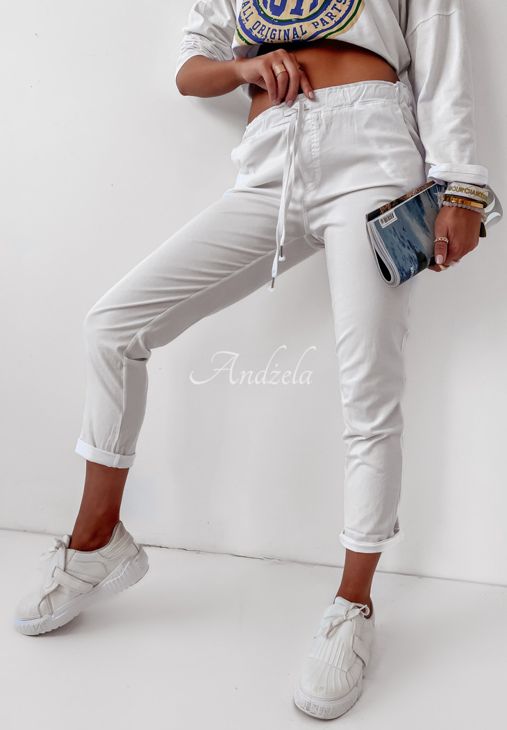 Wind fabric pants white