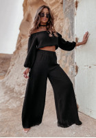 Muślinowa bluzka Attare czarna