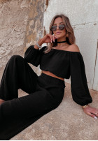 Muslin spangled blouse Malta black