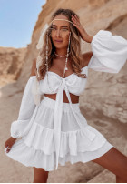 Muślinowa bluzka hiszpanka Sorrena biała