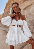 Muślinowa bluzka hiszpanka Sorrena biała