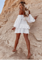 Muślinowa spódniczka z falbankami Sorrena biała