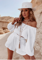 Muslin spangled blouse Malta white