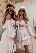 Muślinowa bluzka hiszpanka Sorrena nude