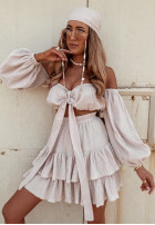 Muślinowa bluzka hiszpanka Sorrena nude