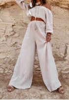 Muślinowa bluzka hiszpanka Malta beżowa