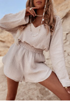 Muślinowa bluzka Malta beżowa