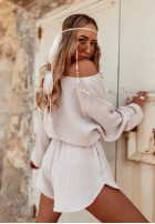 Muślinowa bluzka Malta beżowa