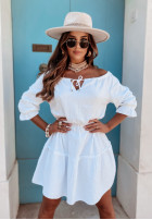 Muślinowa sukienka hiszpanka Friliana biała