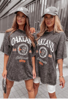 Dekatyzowany T-shirt Oakland szary
